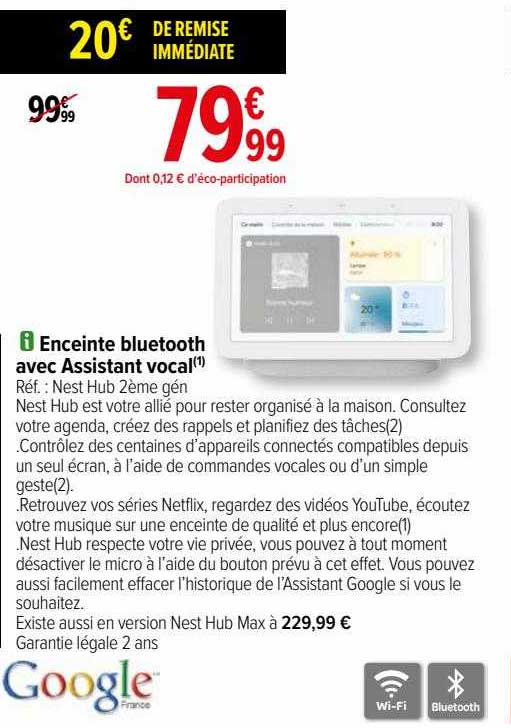 enceinte bluetooth avec assistant vocal