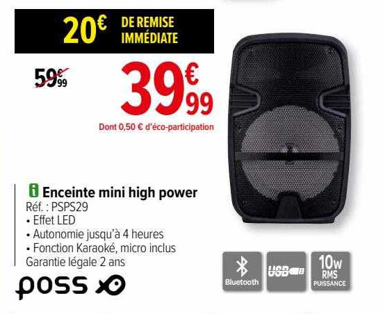 enceinte mini high power poss