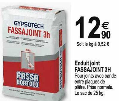 enduit joint fassajoint 3h