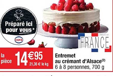 entremet au crémant d'alsace