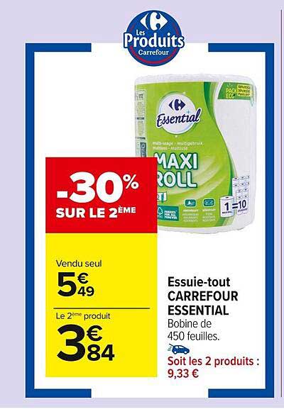essuie-tout carrefour essential