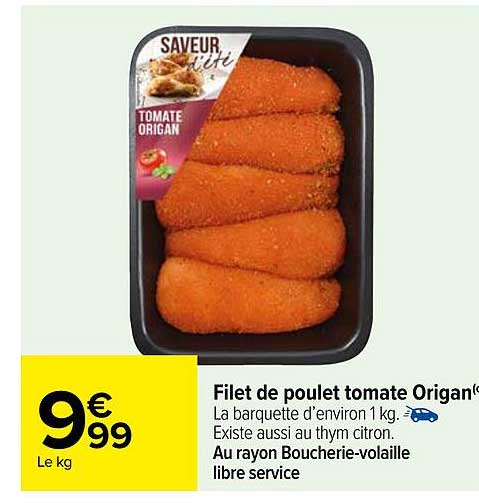 Filet De Poulet Tomate Origan