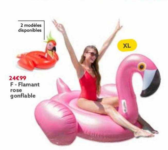 flamant rose gonflable