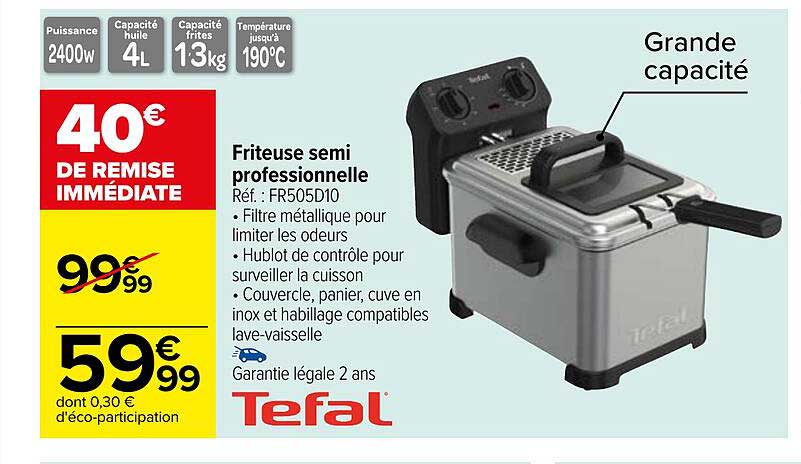 friteuse semi professionnelle tefal