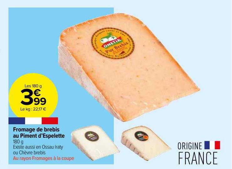 fromage de brebis au piment d'espelette