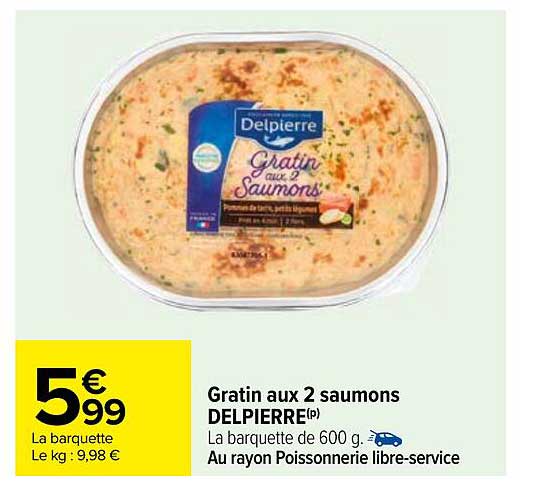 Gratin Aux 2 Saumons Delpierre