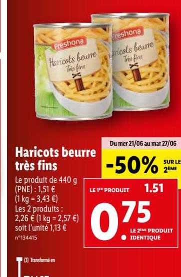 haricots beurre très fins
