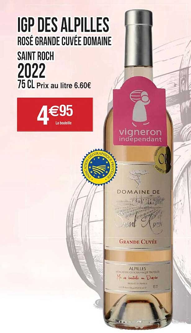 igp des alpilles rosé gande cuvée domaine saint roch 2022