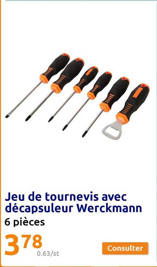 Jeu De Tournevis Avec Décapsuleur Werckmann