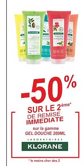 la gamme gel douche 200ml klorane