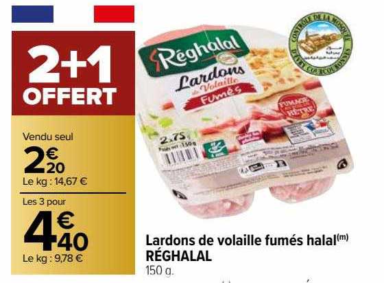 Lardons De Volaille Fumés Halal Réghalal