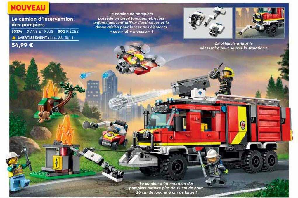 le camion d'intervention des pompiers