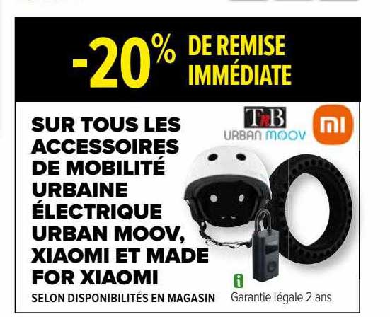 les accessoires de mobilité urbaine électrique urban moov, xiaomi et made for xiaomi