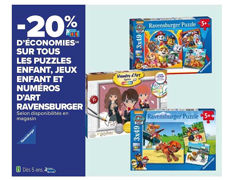 Les Puzzles Enfant, Jeux Enfant Et Numéros D'art Ravensburger