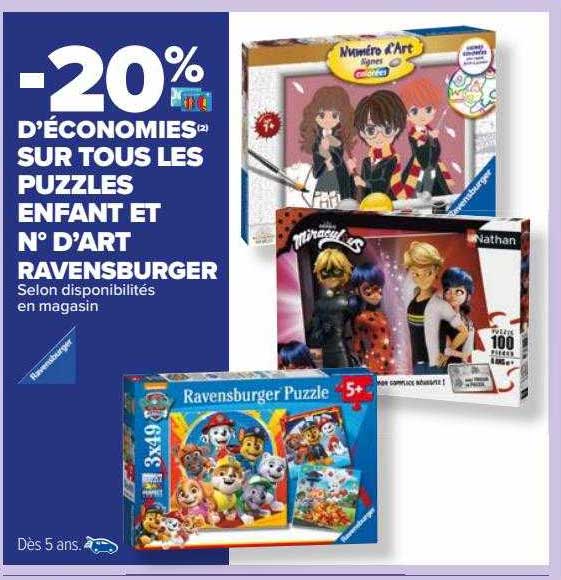 les puzzles enfant et n° d'art ravensburger