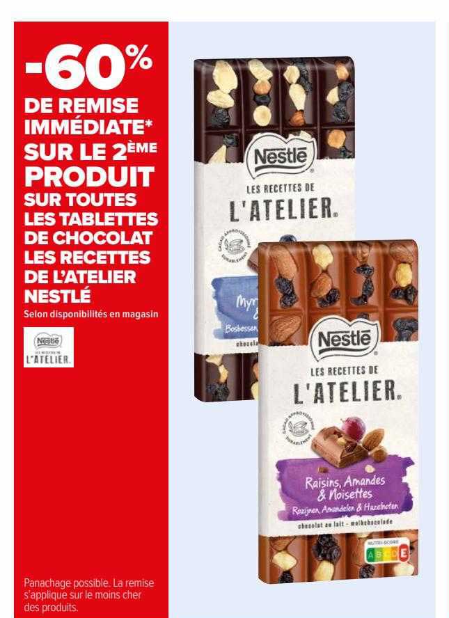 les tablettes de chocolat les recettes de l'atelier nestlé