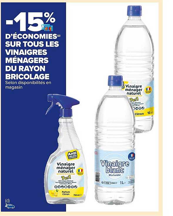 les vinaigres ménagers du rayon bricolage
