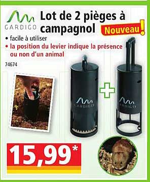 lot de 2 pièces à campagnol gardigo