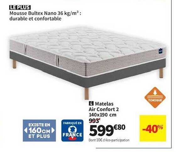 Matelas Air Confort 2 140 X 190 Cm