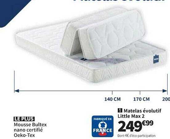 matelas évolutif little max 2