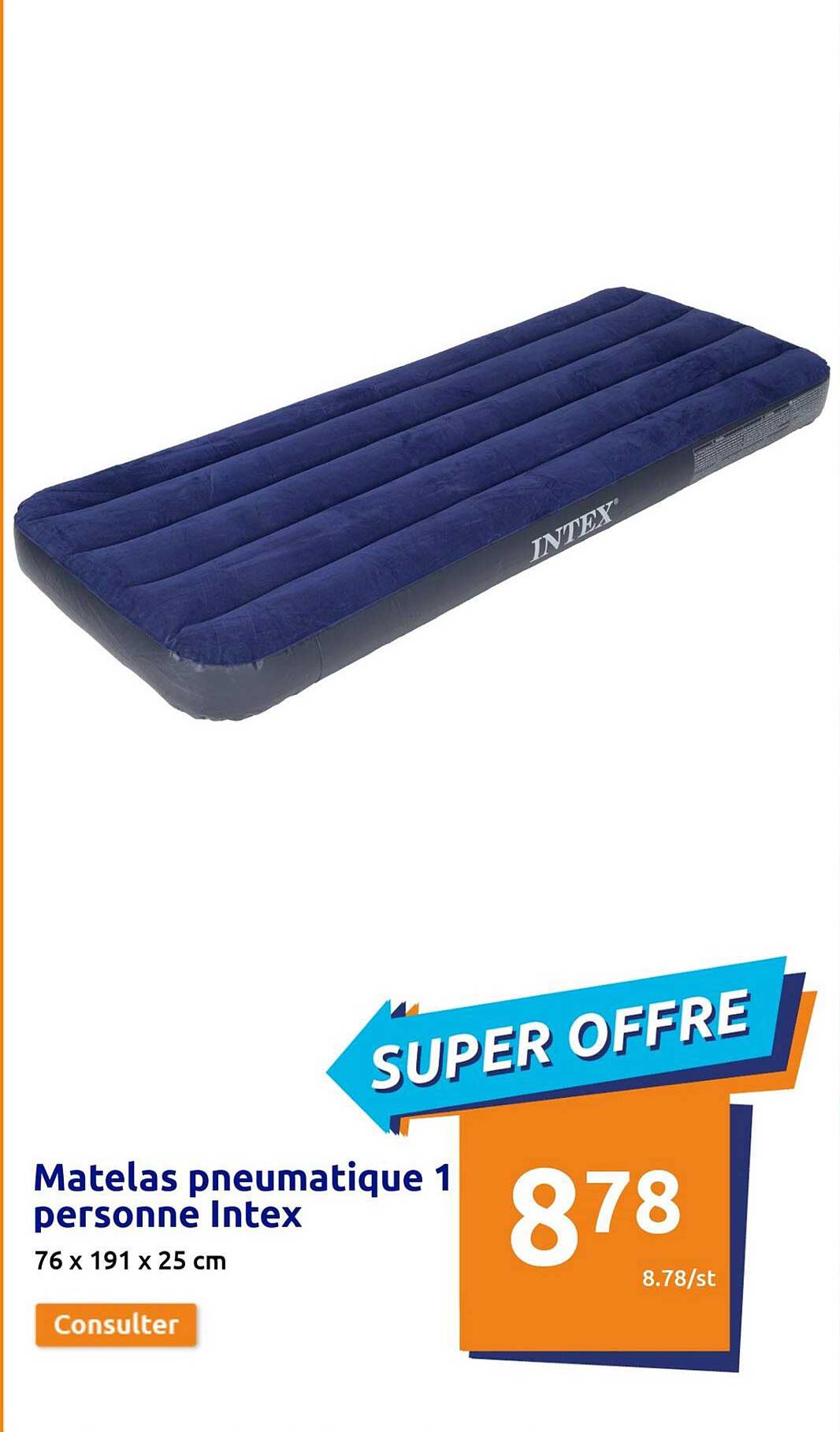matelas pneumatique 1 personne intex