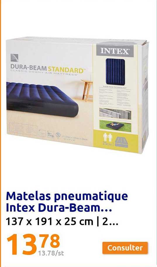 matelas pneumatique intex dura-beam standard