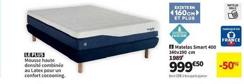 Matelas Smart 400 140 X 190 Cm