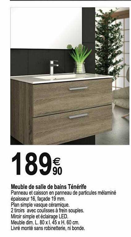 meuble de salle de bains ténérife