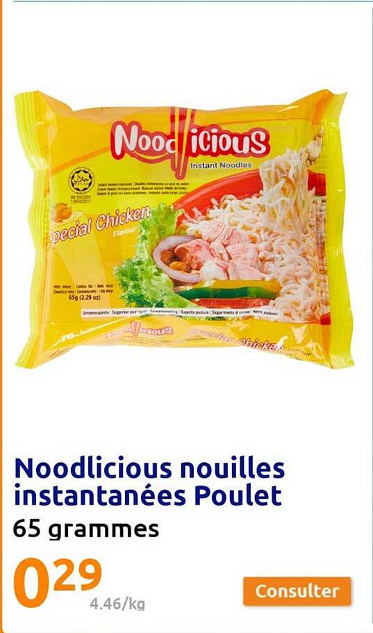 Noodlicious Nouilles Instantanées Poulet
