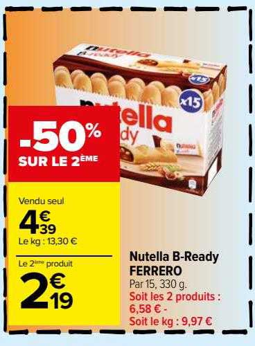 nutella b-ready ferrero