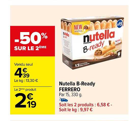 nutella b-ready ferrero