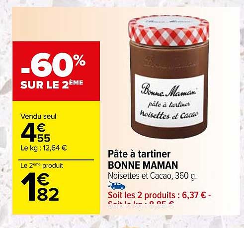 pâte à tartiner bonne maman