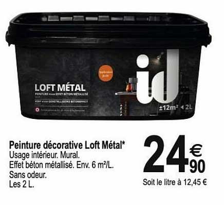peinture décorative loft métal