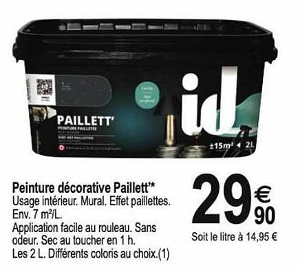 peinture décorative paillett