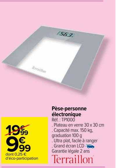 pèse-personne électronique terraillon
