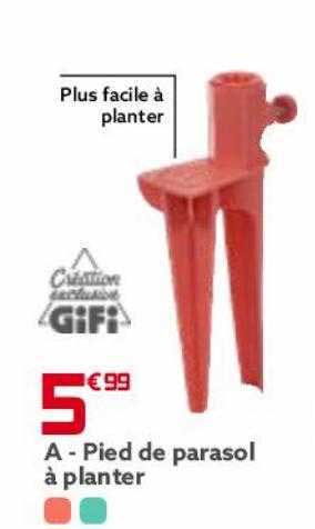 pied de parasol à planter