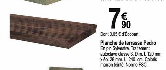 planche de terrasse pedro