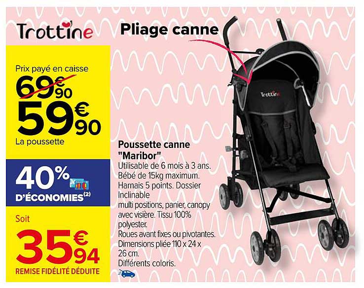 poussette canne "maribor" trottine