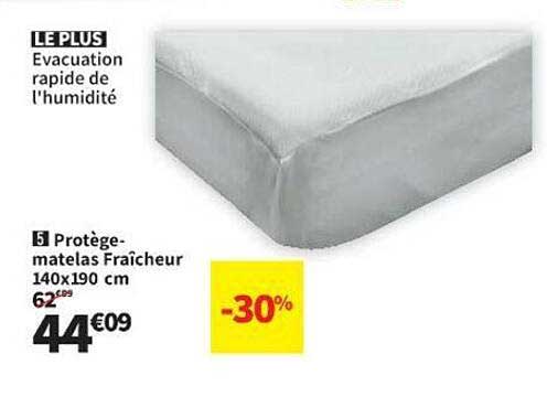 protège-matelas fraîcheur 140 x 190 cm