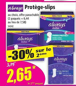 protège-slips always
