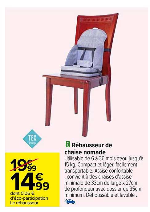 Rehausseur De Chaise Nomade Tex Baby