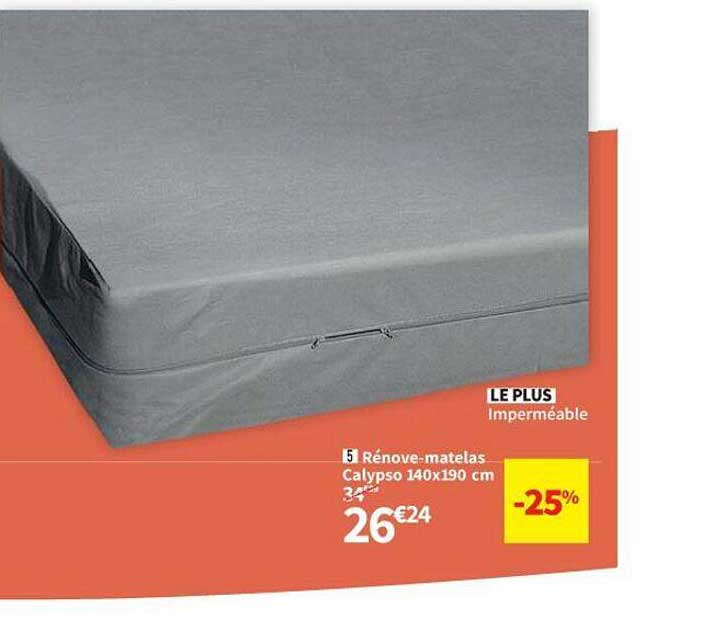 Rénove-matelas Calypso 140 X 190 Cm