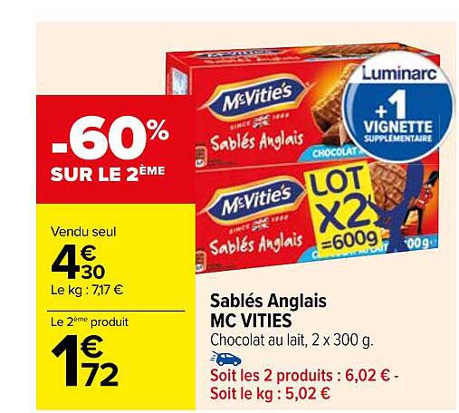 sablés anglais mc vities