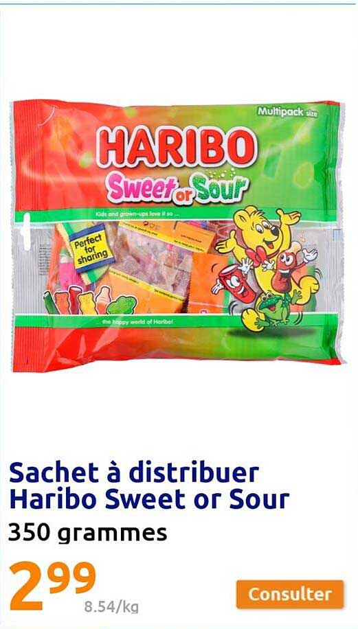 sachet à distribuer haribo sweet or sour