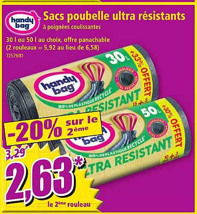 Sacs Poubelle Ultra Résistants Handy Bag