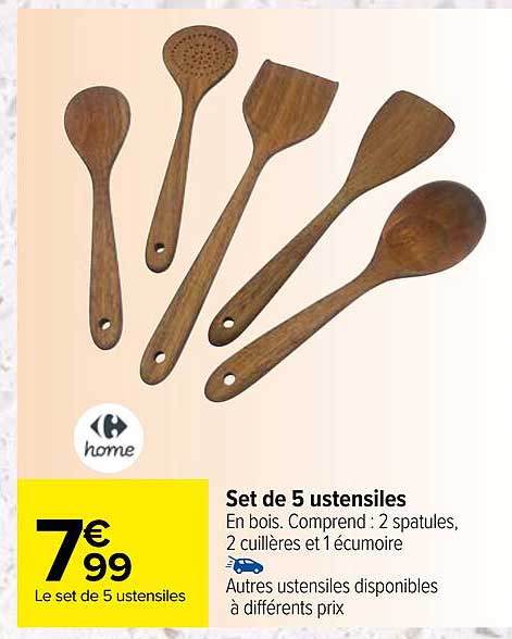 Set De 5 Ustensiles Carrefour Home