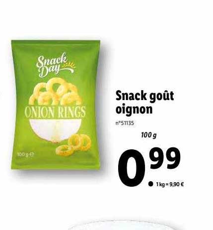 snack goût oignon snack day