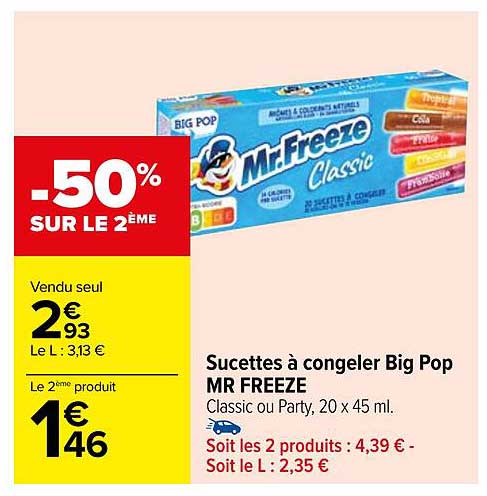 sucettes à congeler big pop mr freeze