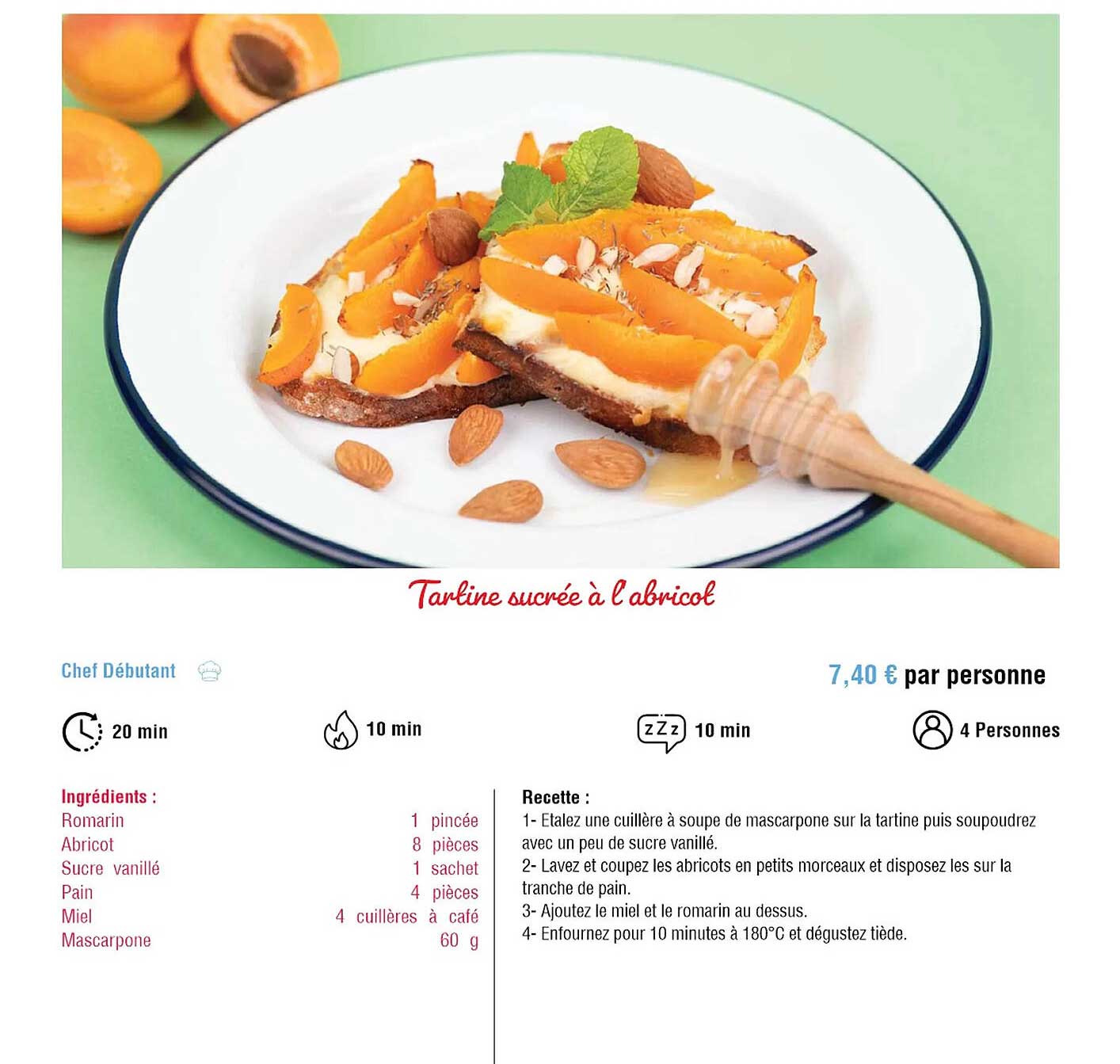 Tartine Sucrée à L'abricot