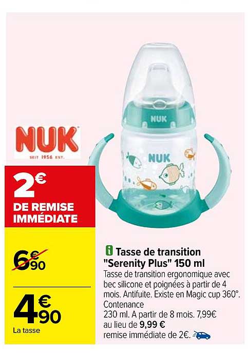 tasse de transition "serenity plus" 150ml nuk
